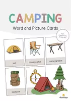 Aperçu - Affichage - Camping: Word and Picture Cards (Cartes avec images pour le cours d'anglais) - Page de couverture