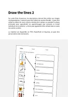 Aperçu - Cartes d'exercices - Drinks / Boissons: Draw the lines 2 (Fiche d'exercices d'anglais) - Page 1