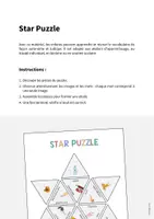 Aperçu - Jeux - Drinks / Boissons: Star Puzzle (Jeu pour le cours d'anglais) - Page 1