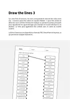 Aperçu - Cartes d'exercices - Drinks / Boissons: Draw the lines 3 (Fiche d'exercices d'anglais) - Page 1
