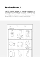 Aperçu - Cartes d'exercices - Drinks / Boissons: Read and Color 2 (Fiche d'exercices d'anglais) - Page 1