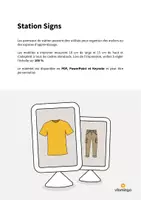 Aperçu - Affichage - Clothes / Vêtements: Station Signs (Cartes de travail en atelier) - Page 1