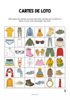Aperçu - Jeux - Clothes / Vêtements: Education Lotto (Jeu pour le cours d'anglais) - Page 2