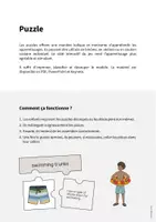 Aperçu - Jeux - Beach / Plage: Puzzle (Puzzle pour le cours d'anglais) - Page 1