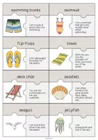 Aperçu - Jeux - Beach / Plage: Puzzle (Puzzle pour le cours d'anglais) - Page 2