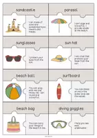 Aperçu - Jeux - Beach / Plage: Puzzle (Puzzle pour le cours d'anglais) - Page 3