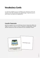 Aperçu - Fiches - Beach / Plage: Vocabulary Cards (Cartes de mots) - Page 1