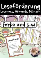 Vorschau - Fördermaterial/Inklusion - Leseförderung (Lesepass, Lesemünzen, Urkunde) Affe - Deckblatt