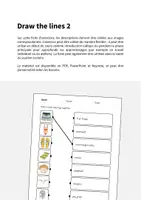Aperçu - Cartes d'exercices - Beach / Plage: Draw the lines 2 (Fiche d'exercices d'anglais) - Page 1