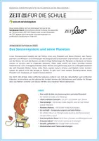 Vorschau - Stundenentwürfe - Das Sonnensystem und seine Planeten - Deckblatt