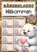 Vorschau - Mal- und Bastelvorlagen - Bärenklasse Willkommensgruß - Deckblatt
