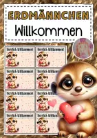 Vorschau - Mal- und Bastelvorlagen - Erdmännchenklasse Willkommensgruß - Deckblatt