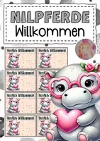 Vorschau - Mal- und Bastelvorlagen - Nilpferdklasse Willkommensgruß - Deckblatt