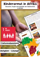 Vorschau - Arbeitsblätter - Kinderarmut in Afrika: Bildung, Kinderarbeit und Flucht - Deckblatt