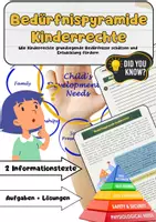 Vorschau - Arbeitsblätter - Bedürfnispyramide - Kinderrechte: Bedürfnisse und Schutz - Deckblatt