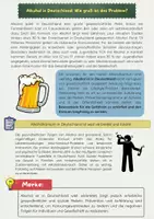 Vorschau - Arbeitsblätter - Alkohol in Deutschland: : Risiken, Prävention, Fakten - Seite 1