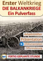 Vorschau - Arbeitsblätter - AB4 Die Balkankriege Pulverfass Europa Österreich-Ungarn - Deckblatt