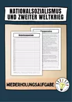 Vorschau - Arbeitsblätter - Nationalsozialismus und Zweiter Weltkrieg (Wiederholungsaufgabe) - Deckblatt