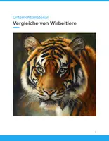 Vorschau - Unterrichtsreihen - Vergleich von Wirbeltieren – Biologie-Unterrichtseinheit für SEK I - Deckblatt