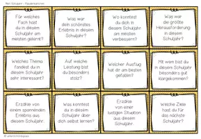 Vorschau - Fördermaterial/Inklusion - MEIN SCHULJAHR (Schulschluss) - Plauderkärtchen - Seite 2
