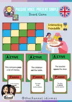 Vorschau - Spiele - PASSIVE VOICE: PRESENT SIMPLE – Board Game - Deckblatt