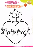Vista previa - Manualidades / Dibujos para colorear - Miniebook: MI CORAZÓN LATE CON EL DE JESÚS - página 2