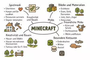 Vorschau - Arbeitsblätter - Lernposter + AB mit Fragen zum Thema "Minecraft" + Lösungsblatt + Mindmap + Infografik - Seite 3