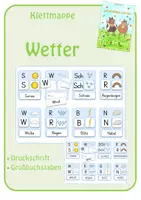 Vorschau - Fördermaterial/Inklusion - Klettmappe: Wetter (Bild/Anlaut/Wort) - Deckblatt