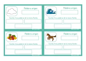Vista previa - Hojas de trabajo - Familias de Palabras (2) - página 3