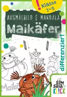 Vorschau - Mal- und Bastelvorlagen - 🪲 *Kunst* Maikäfer (Ausmalbild und Mandala) - Deckblatt