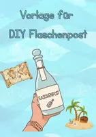 Vorschau - Stationenlernen - Flaschenpost Vorlage Celebrations Flasche - Deckblatt