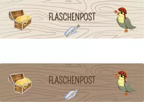 Vorschau - Stationenlernen - Flaschenpost Vorlage Celebrations Flasche - Seite 1