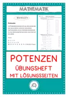 Vorschau - Stundenentwürfe - Potenzrechnen. Ein Übungsheft zu einfachen Potenzen - Deckblatt