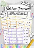 Vorschau - Fördermaterial/Inklusion - Zahlen Domino -Addition ZR bis 20 mit/ohne Zehnerübergang - Deckblatt