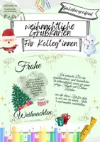 Vorschau - Anderer Materialtyp - weihnachtliche Grußkarten für Kolleg*innen - Deckblatt