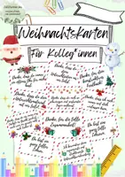 Vorschau - Anderer Materialtyp - Weihnachtskarten für Kolleg*innen - Deckblatt