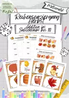 Vorschau - Fördermaterial/Inklusion - Rechenspaziergang - Addition bis 10 (Herbst) - Deckblatt