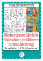 Vorschau - Stundenentwürfe - Märchen in Bildern: Froschkönig mit Tafelmaterial. Für die Erzählschiene - Deckblatt