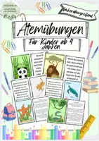Vorschau - Anderer Materialtyp - Entspannungspause - Atemübungen für Kinder ab 4 Jahren - Deckblatt