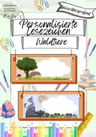 Vorschau - Anderer Materialtyp - Personalisierte Lesezeichen mit Klassentier- Waldtiere - Deckblatt