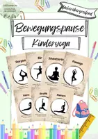 Vorschau - Bildkarten - ruhige Bewegungspause mit Kinderyoga - Deckblatt