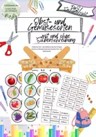 Vorschau - Fördermaterial/Inklusion - Obst- und Gemüsesorten - mit und ohne Silbenschreibung - Deckblatt