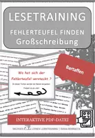 Vorschau - Fördermaterial/Inklusion - Bartaffen Spezial: Fehlerteufel Lesekarten Großschreibung - Deckblatt