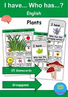 Vorschau - Mal- und Bastelvorlagen - I have... Who has...? (Plants) Ich habe, wer hat? Englisch - Deckblatt