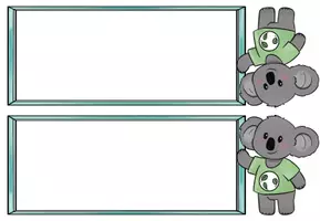Vorschau - Arbeitsblätter - Namensschilder „Koalaklasse“ | 8 Varianten zum Ausdrucken – bunt & schwarz-weiß | Einschulung & Schulstart Grundschule - Seite 1