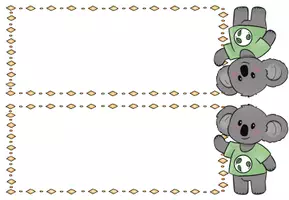 Vorschau - Arbeitsblätter - Namensschilder „Koalaklasse“ | 8 Varianten zum Ausdrucken – bunt & schwarz-weiß | Einschulung & Schulstart Grundschule - Seite 2