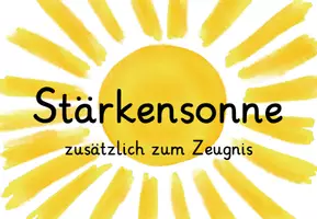 Vorschau - Bildkarten - Stärkensonne - positive Verstärkung zum Zeugnis - Deckblatt