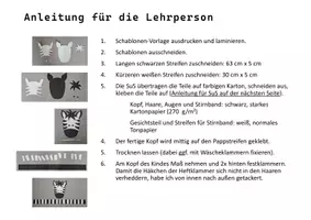 Vorschau - Mal- und Bastelvorlagen - Zebra-Krone Basteln Stirnband Theater Kostüm Verkleidung - Seite 3