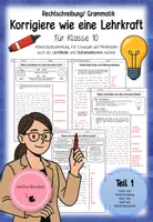 Vorschau - Arbeitsblätter - Rechtschreibung in Klasse 10 - Korrigiere wie eine Lehrkraft - Deckblatt
