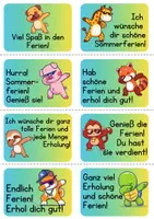 Vorschau - Poster - Schöne Ferien Kärtchen - Ferienwünsche zum Schuljahresende - Seite 1